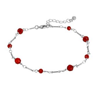 1928 Bead & Bar Chain Anklet