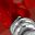 Silver Tone Red