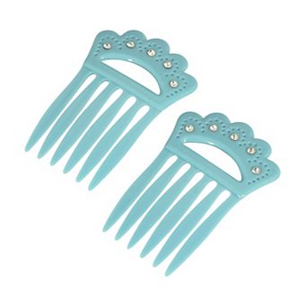 1928 Plastic with Clear Crystal Hair Comb Set