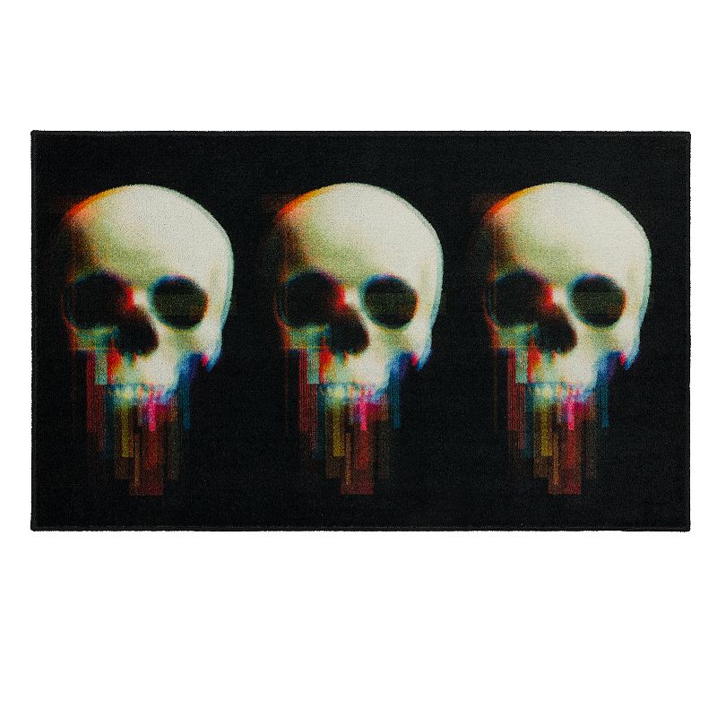 Mohawk Home Prismatic Digital Skulls Rug, Black, 2X3 Ft