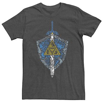 Men's Nintendo Zelda Hylian Shield Element Icons Tee
