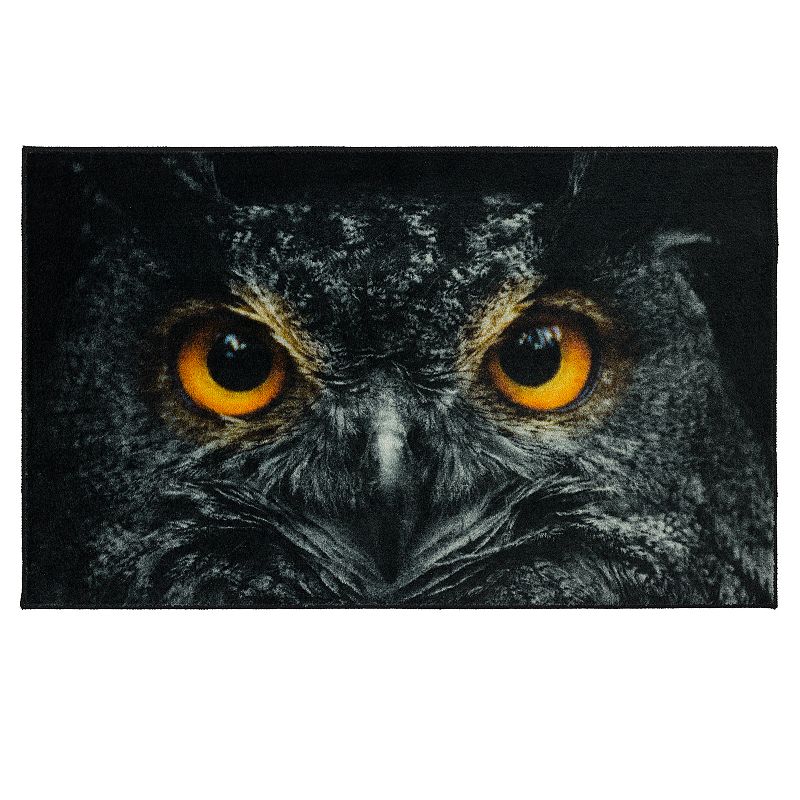 Mohawk Home Prismatic Owl Face Rug, Black, 2.5X4 Ft