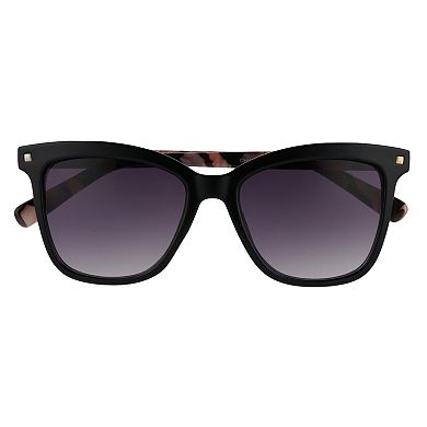 Women's ELLE™ 53mm Square Sunglasses with Tortoise Temples