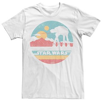 Men's Star Wars AT-AT Silhouette Title Logo Circle Tee