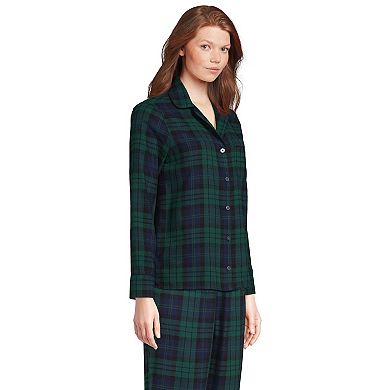 Women's Lands' End Long Sleeve Flannel Pajama Top