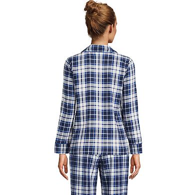Women's Lands' End Long Sleeve Flannel Pajama Top