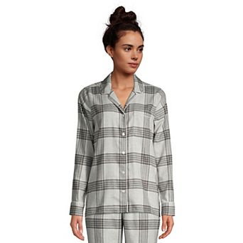 Women's Lands' End Long Sleeve Flannel Pajama Top