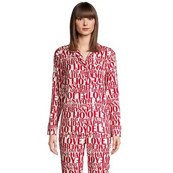 Women's Lands' End Long Sleeve Flannel Pajama Top