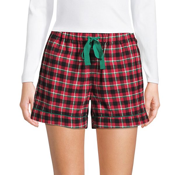 Women s Lands End Flannel Cotton Pajama Shorts