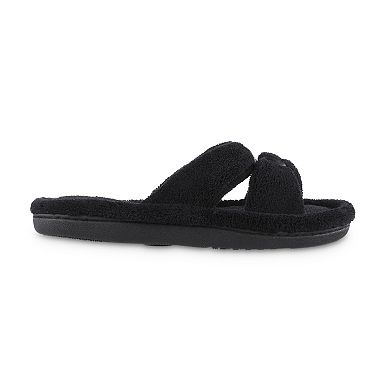 Women's isotoner Memory Foam Microterry X-Slide Slippers with Satin Trim