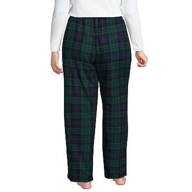 Plus Size Lands' End Women's Flannel Cotton Pajama Pants