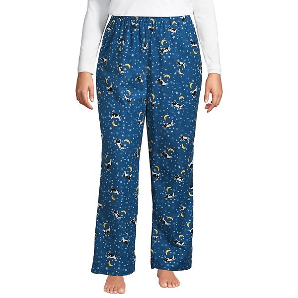 Plus Size Lands' End Women's Flannel Cotton Pajama Pants