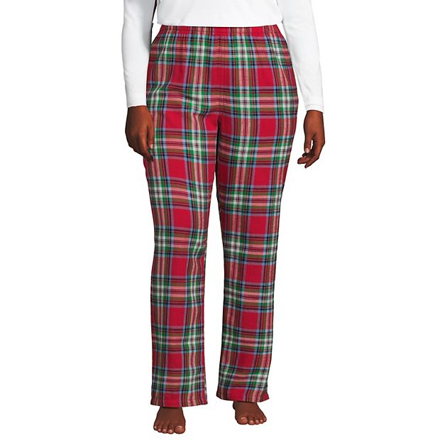 Plus Size Lands' End Women's Flannel Cotton Pajama Pants