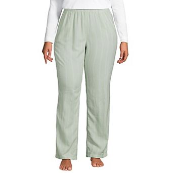Plus Size Lands' End Women's Flannel Cotton Pajama Pants