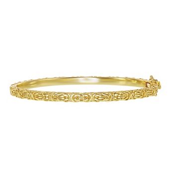 Argento Bella Sterling Silver Byzantine Design Bangle Bracelet