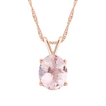 Alyson Layne 14K Gold Morganite Oval Pendant Necklace
