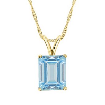 Alyson Layne 14k Gold Sky Blue Topaz Pendant Necklace