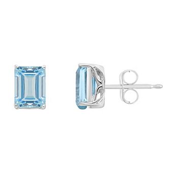Alyson Layne 14k Gold Sky Blue Topaz Stud Earrings