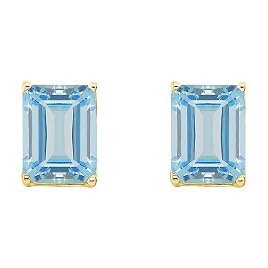 Alyson Layne 14k Gold Sky Blue Topaz Stud Earrings