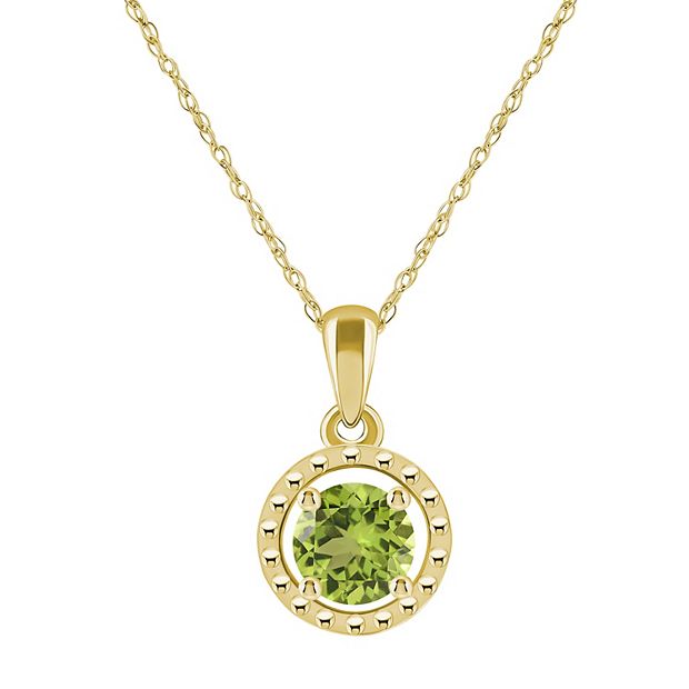 Peridot hot sale necklace kohls