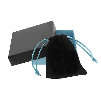 Sterling Silver Rectangle Larimar Pendant Necklace