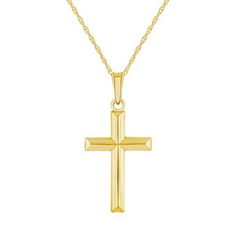 Celebration Gems 14k Yellow Gold Cross Pendant Necklace