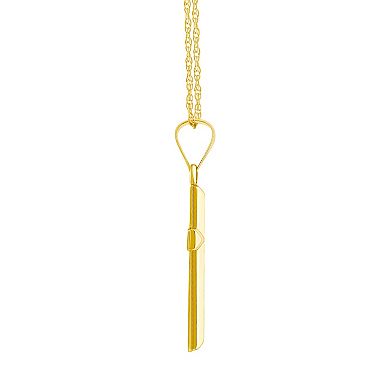 14k Yellow Gold Cross Pendant Necklace