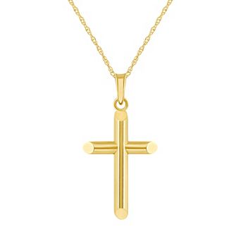 Celebration Gems 14k Gold Cross Pendant Necklace