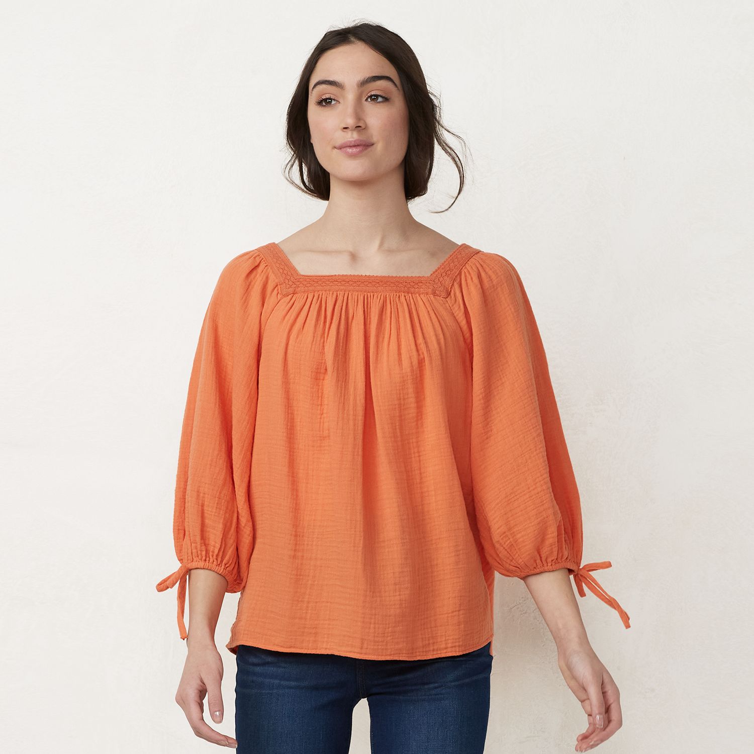 kohls womens peasant tops