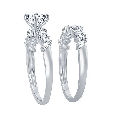 Sterling Silver & Cubic Zirconia Multi-Shaped Baguette Ring Set