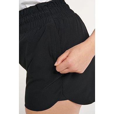 Plus Size FLX Paperbag-Waist Shorts