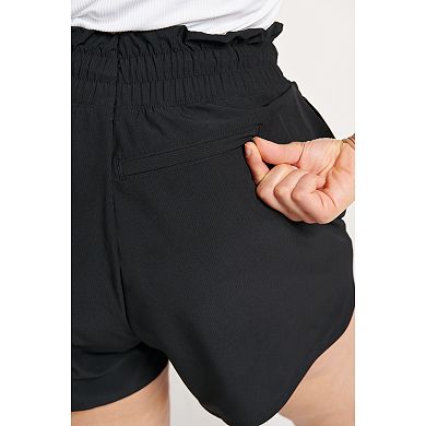Plus Size FLX Paperbag-Waist Shorts