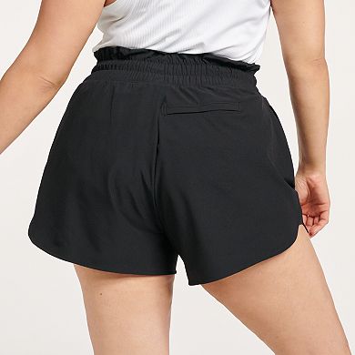Plus Size FLX Paperbag-Waist Shorts