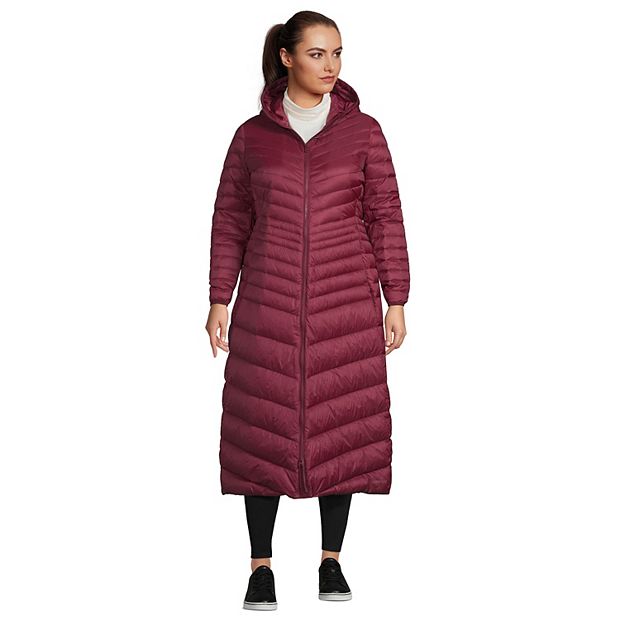 Maxi packable hot sale down coat