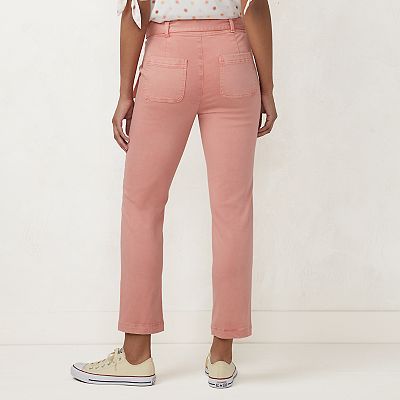 louren┊highwaist straight pants LESET Lauren Straight Leg Pant in Black in Jersey