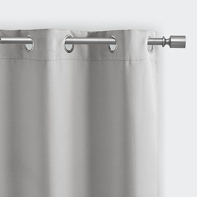 SunSmart 2-pack Brent Solid Room Darkening Triple Weave Grommet Top Window Curtain Set