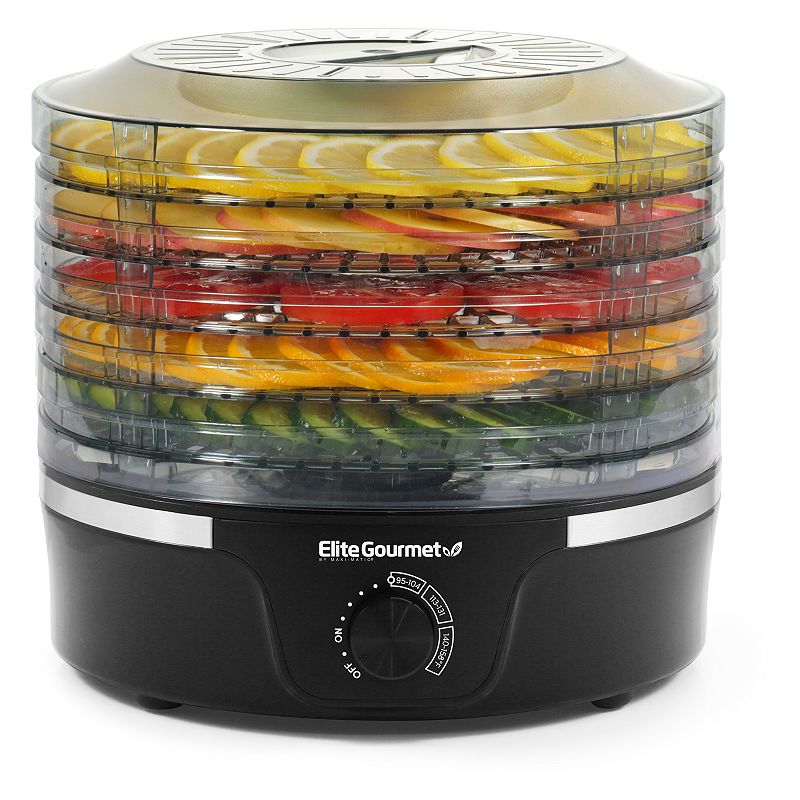 Elite Gourmet - 5-Tier Food Dehydrator - Black