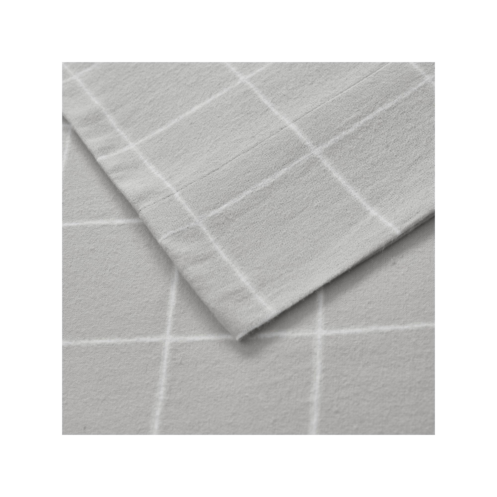 Beautyrest Oversized Flannel Sheet Set, Gray Windowpane