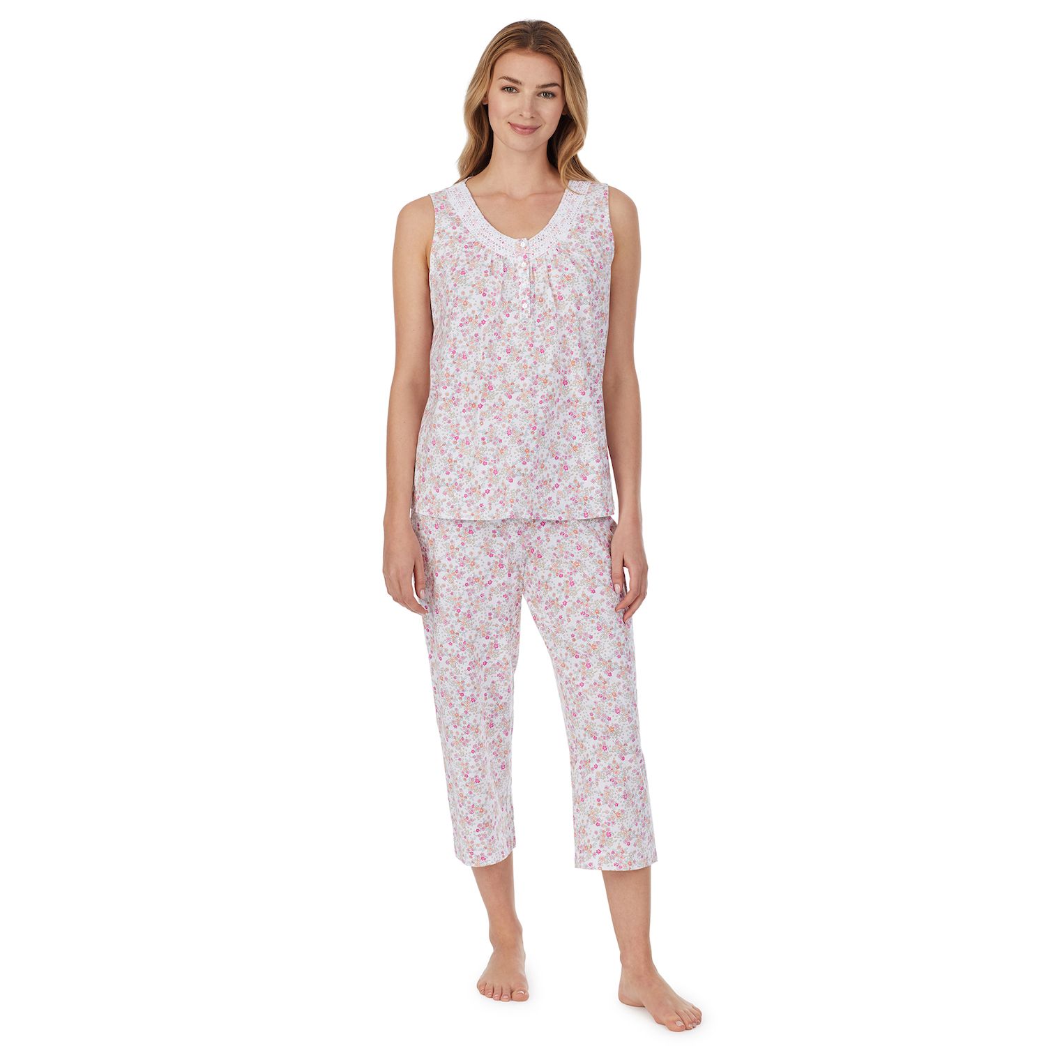 Women's Aria Pajama Tank & Pajama Capri Pants Set