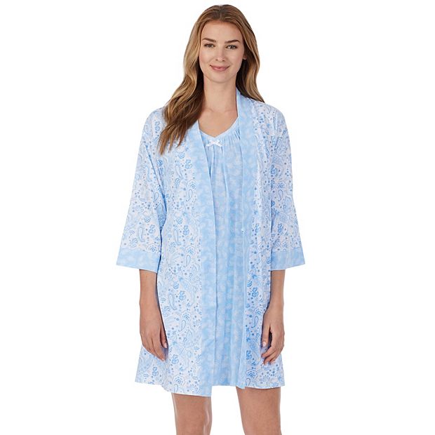 Women's Aria Nightgown & Robe Travel Pajama Set