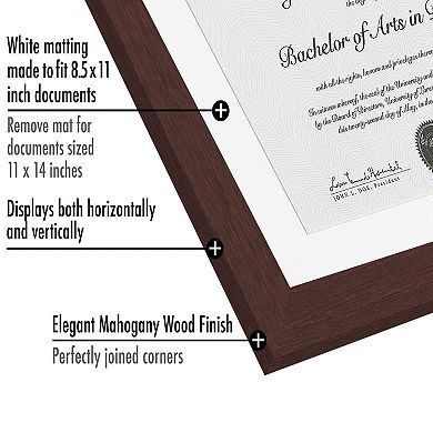 Americanflat Document Frame With Polished Shatterproof Glass