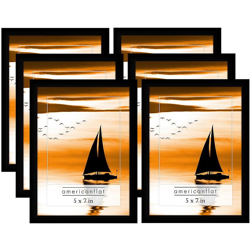 Americanflat 6-Pack Black Picture Frame Set