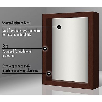 Americanflat Shadow Box Frame With Shatter Resistant Glass