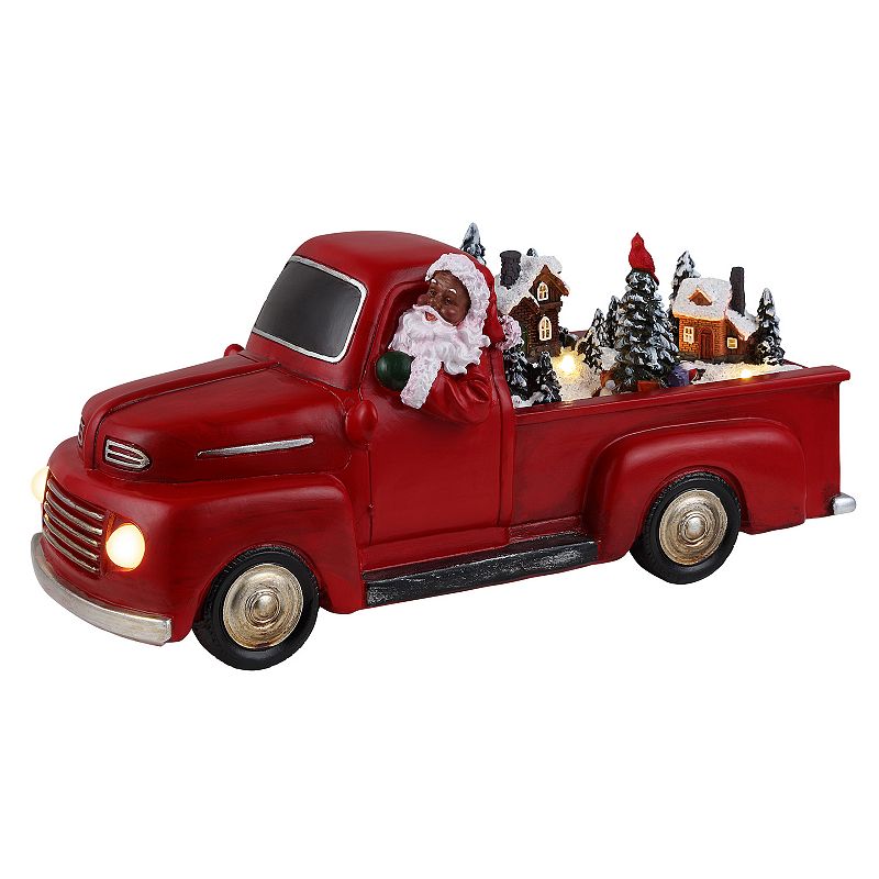 Mr. Christmas Santas Pickup Truck Table Decor, Multicolor