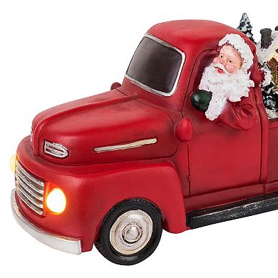 Mr. Christmas Light-Up Santa's Red Truck Table Decor