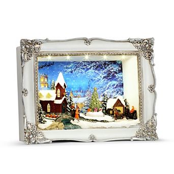 Mr Christmas Animated Shadow Box Scenes Church Table Decor