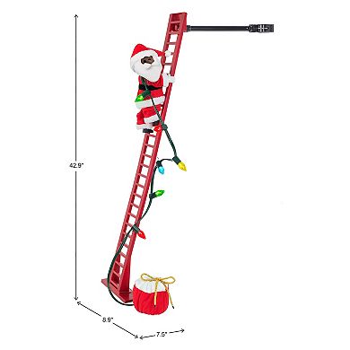 Mr. Christmas 40" Super Climbing Plush Santa Floor Decor