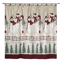 Shower Curtains Find Festive, Snow Time Country Snowman Shower Curtain