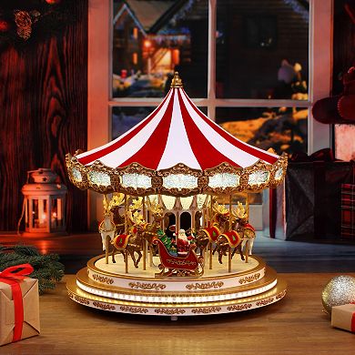 Mr Christmas Regal 17" Carousel Table Decor