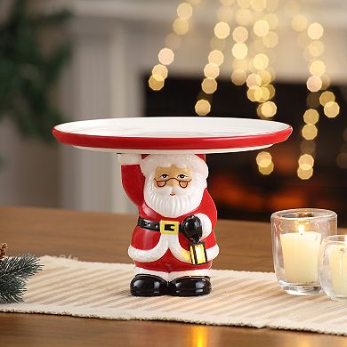 Mr. Christmas Santa Cake Plate Table Decor